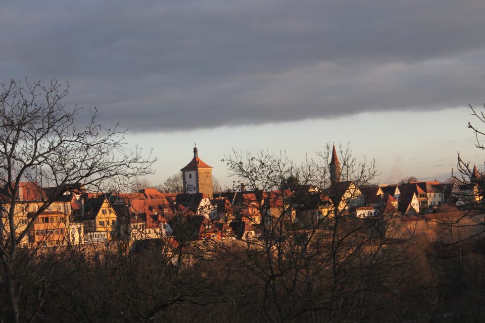 Vista dal  Burggarten  su Rothenburg ob der Tauber